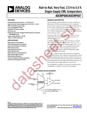 ADCMP607BCPZ-R7 datasheet  